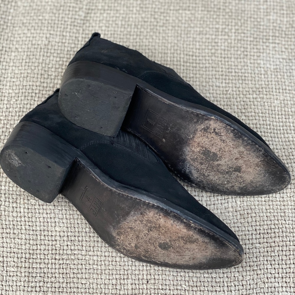 Frye Billy round toe black suede shooties - Picture 10 of 12